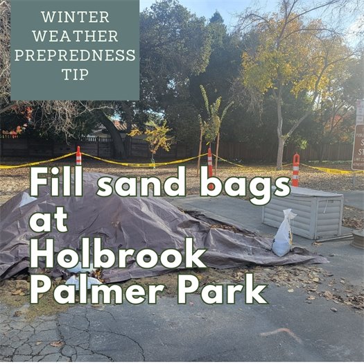 sand covered by a tarp in holbrook palmer park