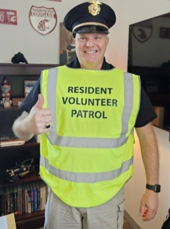 Atherton Police Chief in RVP vest