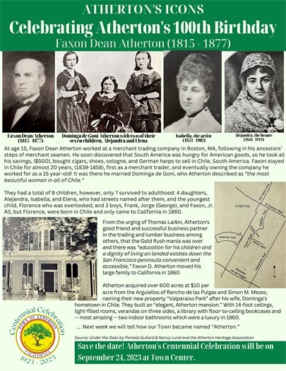 pictures of Faxon Atherton and his family 