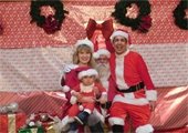 Santa with Santa Family 