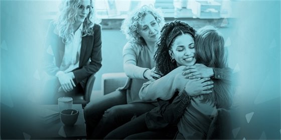 people comforting each other 