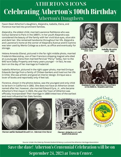 pictures of Faxon Atherton's Daughters