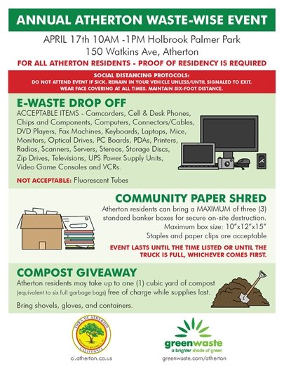 Atherton Recycle Event 