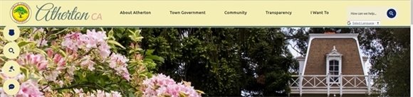 Town of Atherton Website Header