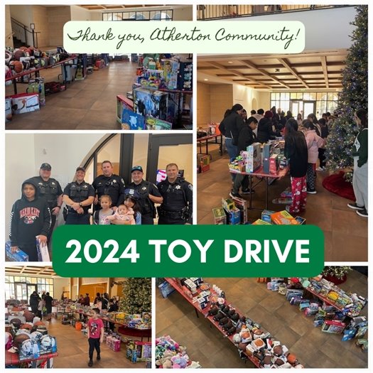 Town Center lobby filled with toys 