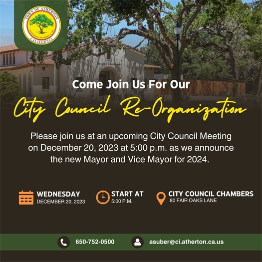 city council chambers with text inviting residents to reorganization