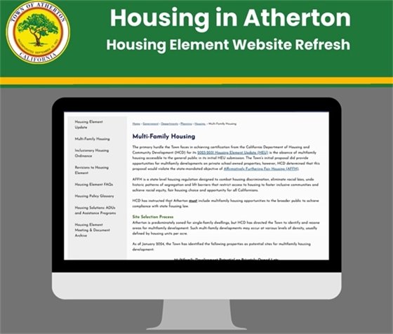 screenshot of housing website homepage