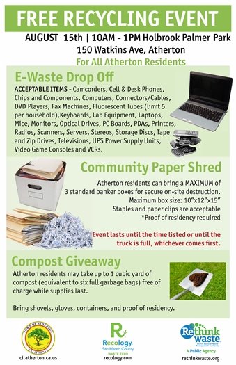 Atherton Recycling Event 